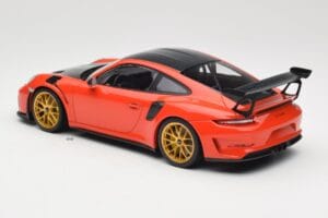 Porsche 911 991.2 GT3 RS Weissach Package Lava Orange Gouden Magnesium Velgen Minichamps 1:18 153068227 Metaal — afbeelding 5 van 6