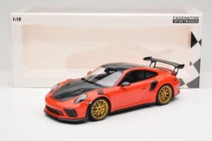 Porsche 911 991.2 GT3 RS Weissach Package Lava Orange Gouden Magnesium Velgen Minichamps 1:18 153068227 Metaal — afbeelding 6 van 6