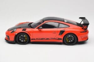 Porsche 911 991.2 GT3 RS Weissach Package Lava Orange Wording Zwarte Magnesium Velgen Minichamps 1:18 153068226 Metaal — afbeelding 3 van 6