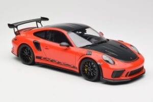 Porsche 911 991.2 GT3 RS Weissach Package Lava Orange Wording Zwarte Magnesium Velgen Minichamps 1:18 153068226 Metaal — afbeelding 4 van 6