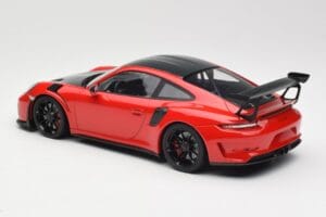 Porsche 911 991.2 GT3 RS Weissach Package Rood met Zwarte Velgen Minichamps 1:18 155068230 Metaal — afbeelding 5 van 6