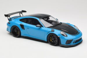Porsche 911 991.2 GT3 RS Weissach Package Shark Blue Zwarte Magnesium Velgen Minichamps 1:18 153068224 Metaal — afbeelding 4 van 6