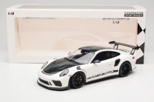 Porsche 911 991.2 GT3 RS Weissach Package Wit Wording Zwarte Magnesium Velgen Minichamps 1:18 153068225 Metaal — afbeelding 6 van 6