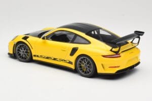 Porsche 911 991.2 GT3 RS Geel Weissach Package Platinum Wheels Minichamps 1:18 155068221 Metaal — afbeelding 5 van 6