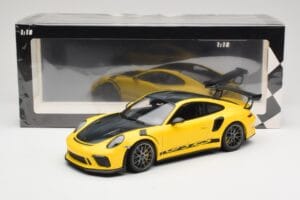 Porsche 911 991.2 GT3 RS Geel Weissach Package Platinum Wheels Minichamps 1:18 155068221 Metaal — afbeelding 6 van 6