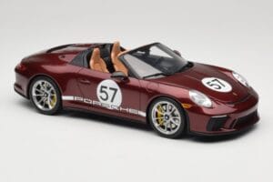 Porsche 911 991.2 Speedster Heritage Edition Cherry Metallic GT Spirit 1:18 GT929 Hars — afbeelding 4 van 6