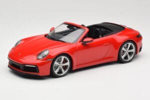 Porsche 911 992 Carrera 4S Cabriolet Rood Minichamps 1:18 155067331 Metaal