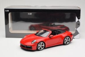 Porsche 911 992 Carrera 4S Cabriolet Rood Minichamps 1:18 155067331 Metaal — afbeelding 6 van 6