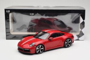 Porsche 911 992 Carrera 4S Carmine Red Minichamps 1:18 155067326 Metaal — afbeelding 6 van 6