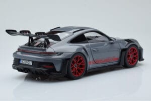 Porsche 911 992 GT3 RS Arctic Grijs Pyro Rood Norev 1:18 187350 Metaal — afbeelding 3 van 8