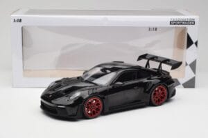 Porsche 911 992 GT3 RS Zwart & Rode Wielen & Zwart Decor Minichamps 1:18 153062240 Metaal — afbeelding 6 van 6