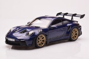 Porsche 911 992 GT3 RS Gentian Blauw Metallic Norev 1:18 187363 Metaal