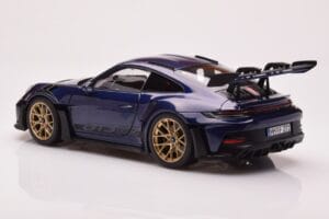 Porsche 911 992 GT3 RS Gentian Blauw Metallic Norev 1:18 187363 Metaal — afbeelding 7 van 8
