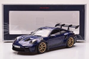 Porsche 911 992 GT3 RS Gentian Blauw Metallic Norev 1:18 187363 Metaal — afbeelding 8 van 8