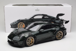 Porsche 911 992 GT3 RS Jet Green Metallic Black Norev 1:12 127532 Metaal — afbeelding 6 van 6