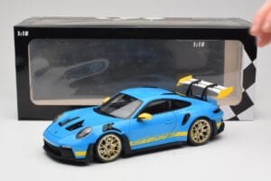 Porsche 911 992 GT3 RS Shark Blauw & Geel Decor Concept Minichamps 1:18 911992001 Metaal — afbeelding 8 van 8
