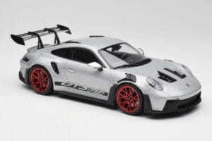 Porsche 911 992 GT3 RS Zilver & Rode Wielen Minichamps 1:18 153062241 Metaal — afbeelding 4 van 6