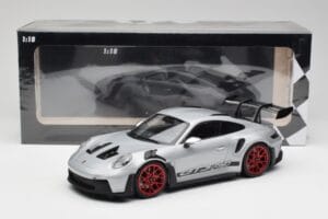 Porsche 911 992 GT3 RS Zilver & Rode Wielen Minichamps 1:18 153062241 Metaal — afbeelding 6 van 6