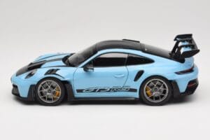 Porsche 911 992 GT3 RS Weissach Pack Gulf Blue Norev 1:18 187367 Metaal — afbeelding 4 van 8