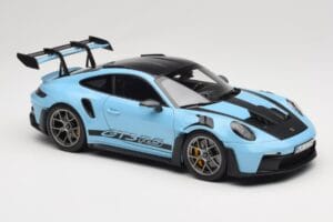 Porsche 911 992 GT3 RS Weissach Pack Gulf Blue Norev 1:18 187367 Metaal — afbeelding 6 van 8