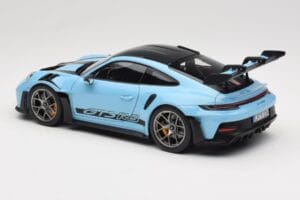 Porsche 911 992 GT3 RS Weissach Pack Gulf Blue Norev 1:18 187367 Metaal — afbeelding 7 van 8