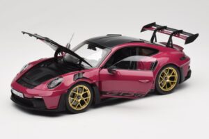 Porsche 911 992 GT3 RS Weissach Package Ruby Star Norev 1:18 187370 Metaal — afbeelding 2 van 8