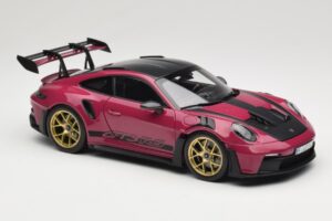 Porsche 911 992 GT3 RS Weissach Package Ruby Star Norev 1:18 187370 Metaal — afbeelding 6 van 8