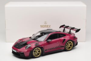 Porsche 911 992 GT3 RS Weissach Package Ruby Star Norev 1:18 187370 Metaal — afbeelding 8 van 8