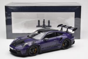 Porsche 911 992 GT3 RS Weissach Package Ultraviolet Norev 1:18 187368 Metaal — afbeelding 8 van 8