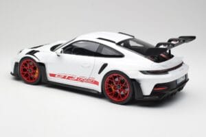 Porsche 911 992 GT3 RS Wit & Pyro Rood Norev 1:12 127530 Metaal — afbeelding 5 van 6