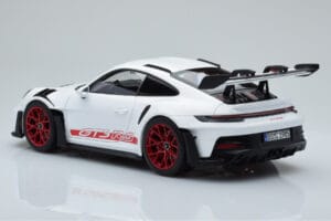 Porsche 911 992 GT3 RS Wit Pyro Rood Norev 1:18 187352 Metaal — afbeelding 7 van 8