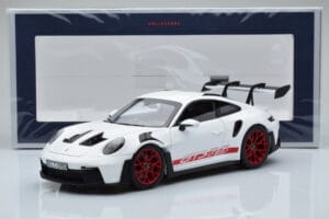 Porsche 911 992 GT3 RS Wit Pyro Rood Norev 1:18 187352 Metaal — afbeelding 8 van 8