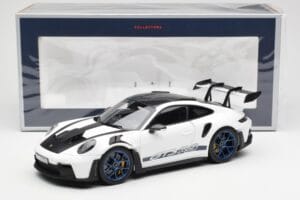 Porsche 911 992 GT3 Weissach Package Wit & Indigo Blauw Norev 1:18 187353 Metaal — afbeelding 8 van 8