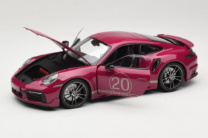 Porsche 911 992 Turbo S Coupe Sport Design Rood Minichamps 1:18 113069075 Metaal — afbeelding 2 van 8