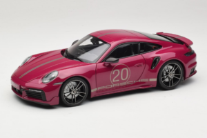Porsche 911 992 Turbo S Coupe Sport Design Rood Minichamps 1:18 113069075 Metaal