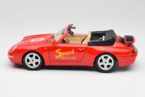 Porsche 911 993 Carrera Cabriolet Rood Bburago 1:18 3090 Metaal — afbeelding 4 van 8