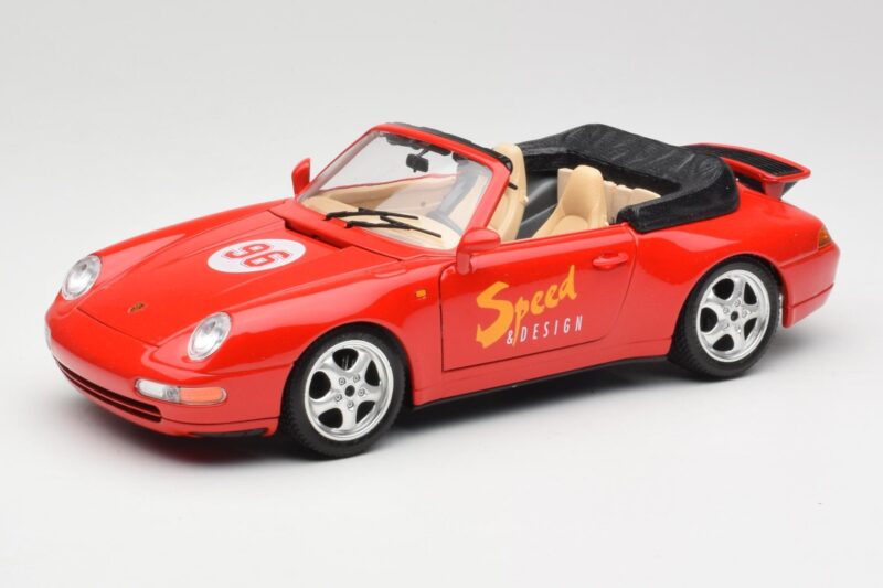 Porsche 911 993 Carrera Cabriolet Rood Bburago 1:18 3090 Metaal