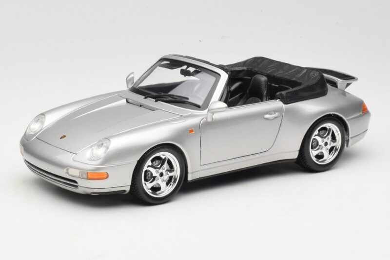 Porsche 911 993 Carrera Cabriolet Zilver Bburago 1:18 18-12039 Metaal