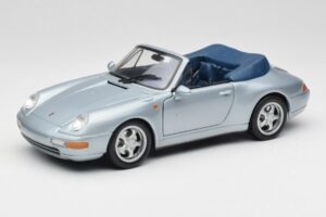 Porsche 911 993 Carrera Cabriolet Zilver Maisto 1:18 100299-M1 Metaal