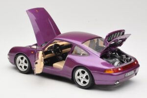 Porsche 911 993 Carrera Paars Bburago 1:18 3060-M2 Metaal — afbeelding 5 van 8