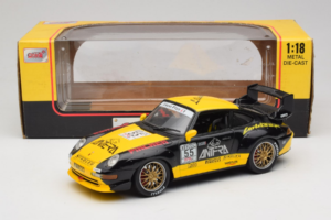 Porsche 911 993 GT2 #55 Zwart & Geel Anson 1:18 30325-W Metaal — afbeelding 5 van 6