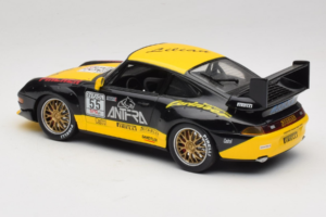 Porsche 911 993 GT2 #55 Zwart & Geel Anson 1:18 30325-W Metaal — afbeelding 6 van 6