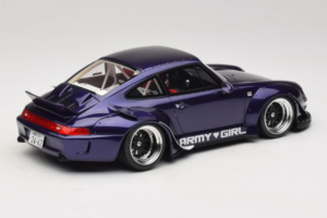 Porsche 911 993 RWB Army Girl Paars GT Spirit 1:18 GT562 Hars — afbeelding 2 van 6