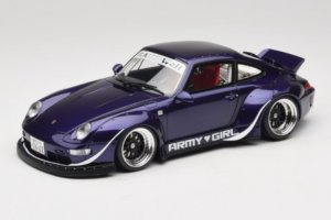 Porsche 911 993 RWB Army Girl Paars GT Spirit 1:18 GT562 Hars