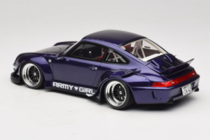 Porsche 911 993 RWB Army Girl Paars GT Spirit 1:18 GT562 Hars — afbeelding 5 van 6
