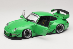 Porsche 911 993 RWB Groen Gun Grey Wheels AUTOart 1:18 78151 Composiet — afbeelding 2 van 8