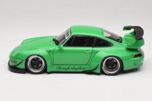 Porsche 911 993 RWB Groen Gun Grey Wheels AUTOart 1:18 78151 Composiet — afbeelding 4 van 8
