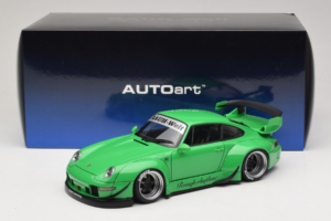 Porsche 911 993 RWB Groen Gun Grey Wheels AUTOart 1:18 78151 Composiet — afbeelding 8 van 8
