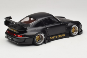Porsche 911 993 RWB Matt Black With Gold Wheels AUTOart 1:18 78154 Composiet — afbeelding 3 van 8