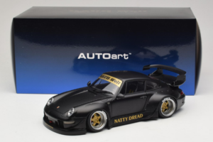 Porsche 911 993 RWB Matt Black With Gold Wheels AUTOart 1:18 78154 Composiet — afbeelding 8 van 8